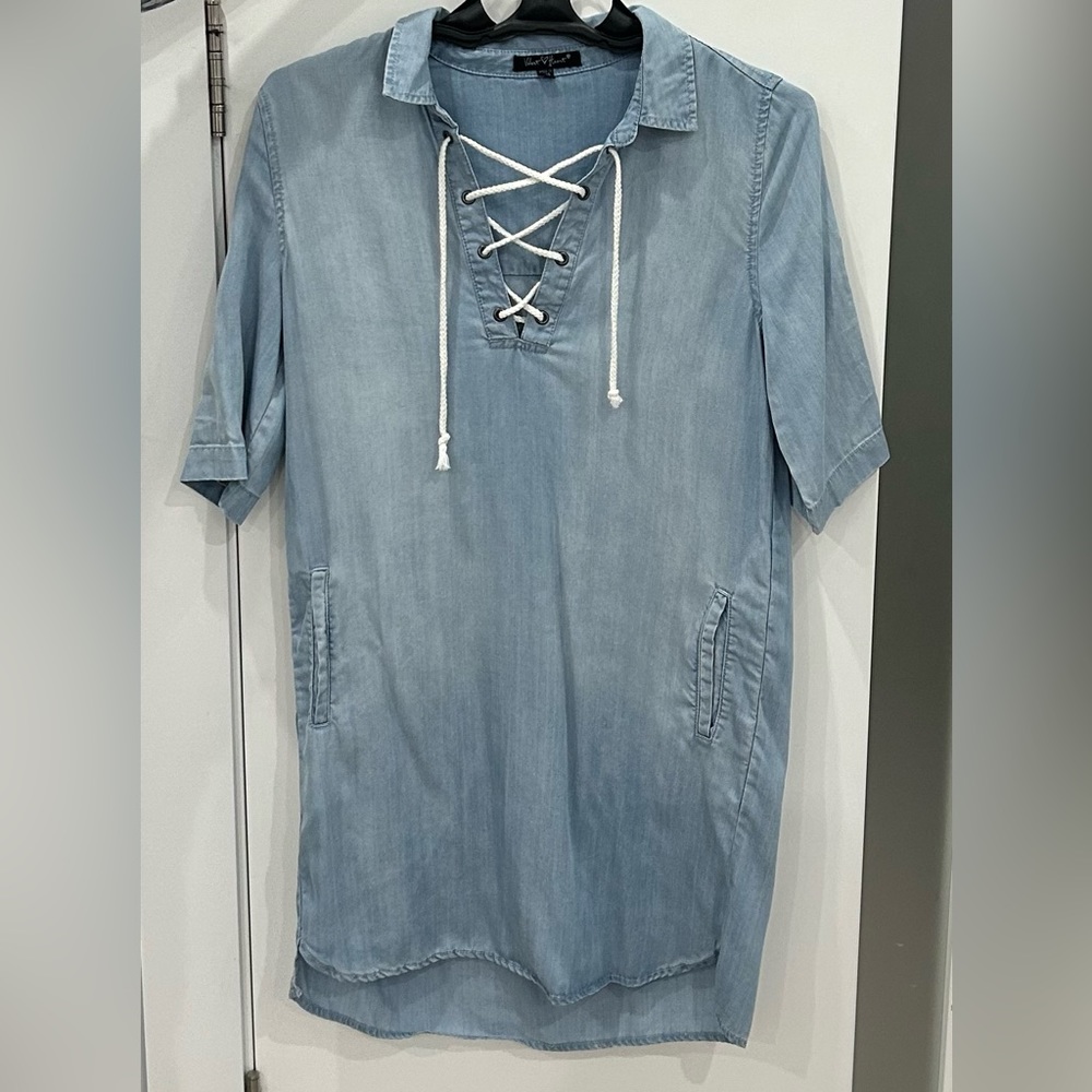 Velvet heart denim dress Size Xs